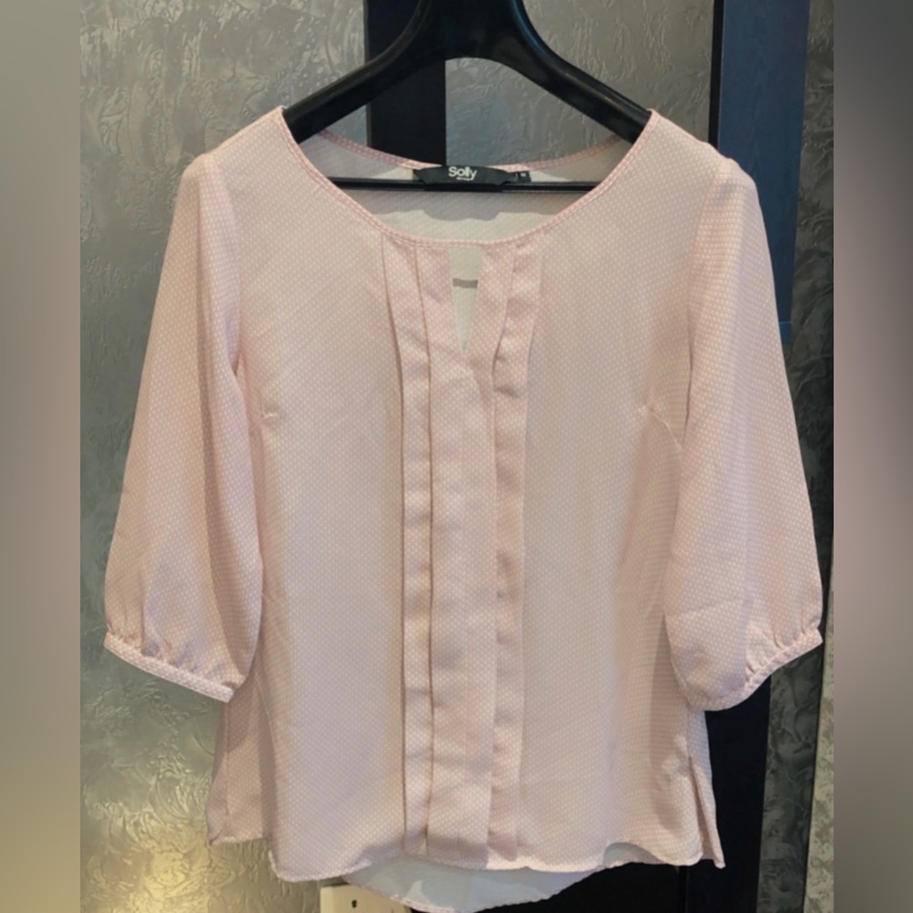 Allen Solly Women’s top in light pink, white colour. - Picture 2 of 4